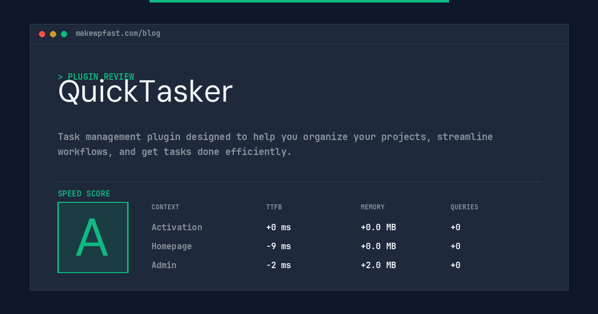 QuickTasker - MakeWPFast