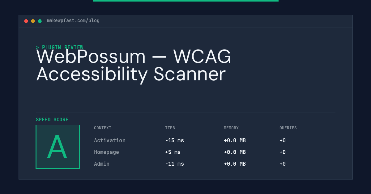 WebPossum — WCAG Accessibility Scanner - MakeWPFast