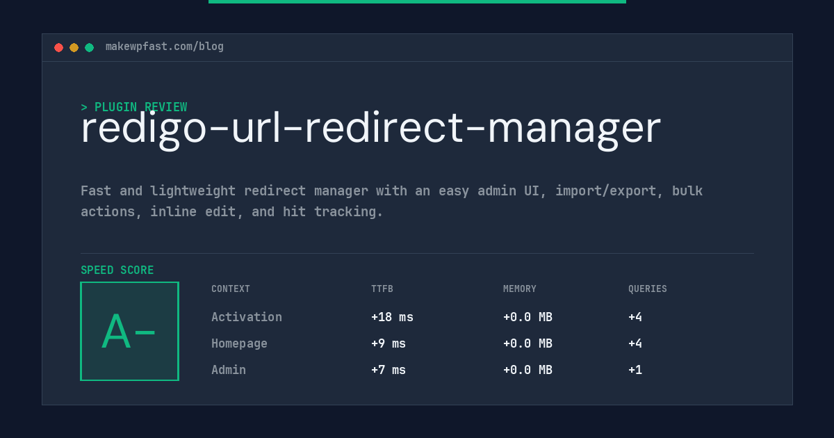 redigo-url-redirect-manager - MakeWPFast