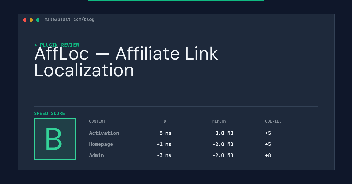 AffLoc — Affiliate Link Localization - MakeWPFast