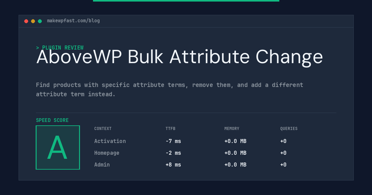 AboveWP Bulk Attribute Change - MakeWPFast