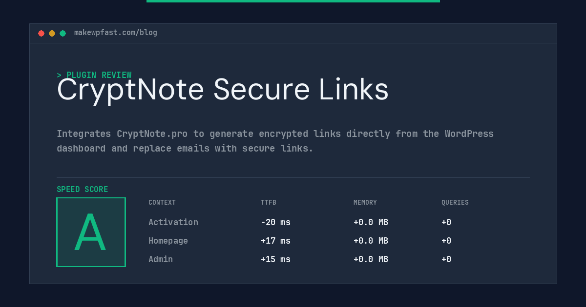 CryptNote Secure Links - MakeWPFast