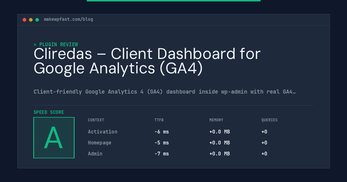 Cliredas – Client Dashboard for Google Analytics (GA4) - MakeWPFast