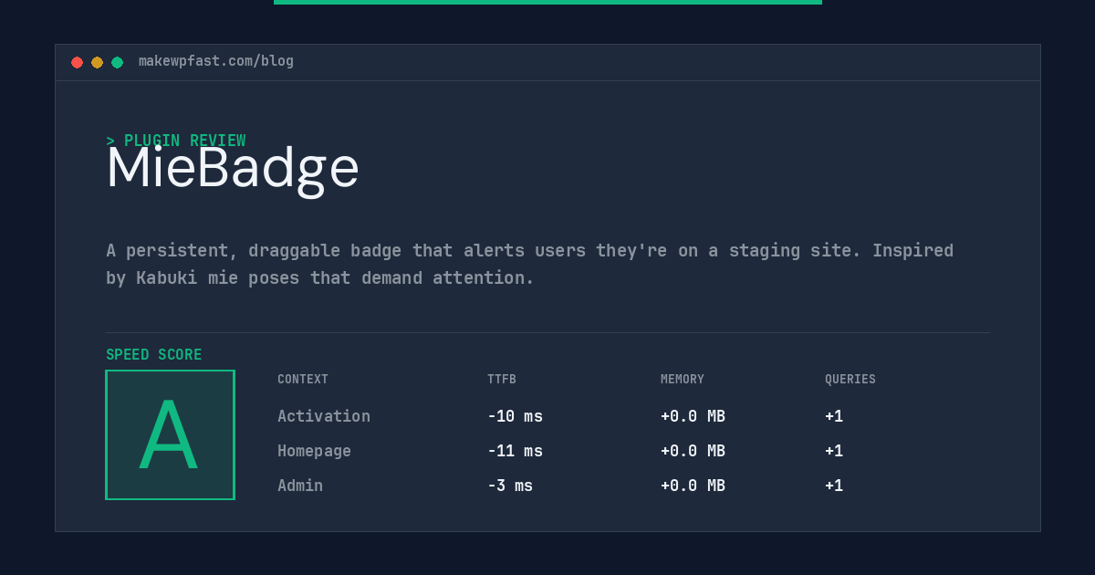 MieBadge - MakeWPFast