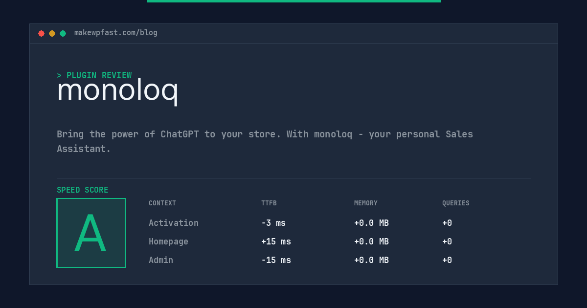 monoloq - MakeWPFast
