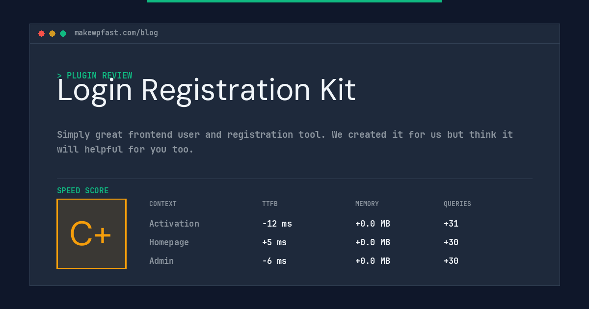 Login Registration Kit - MakeWPFast