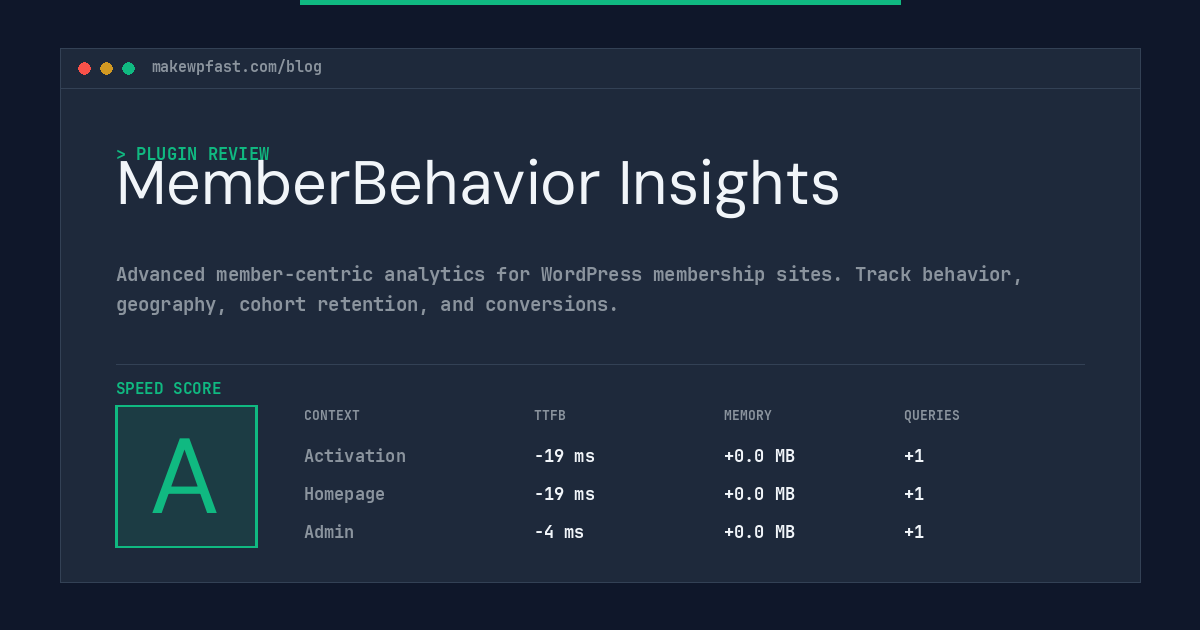 MemberBehavior Insights - MakeWPFast