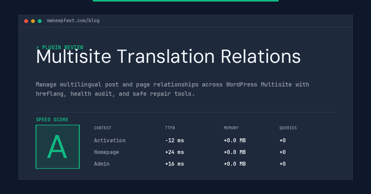 Multisite Translation Relations - MakeWPFast