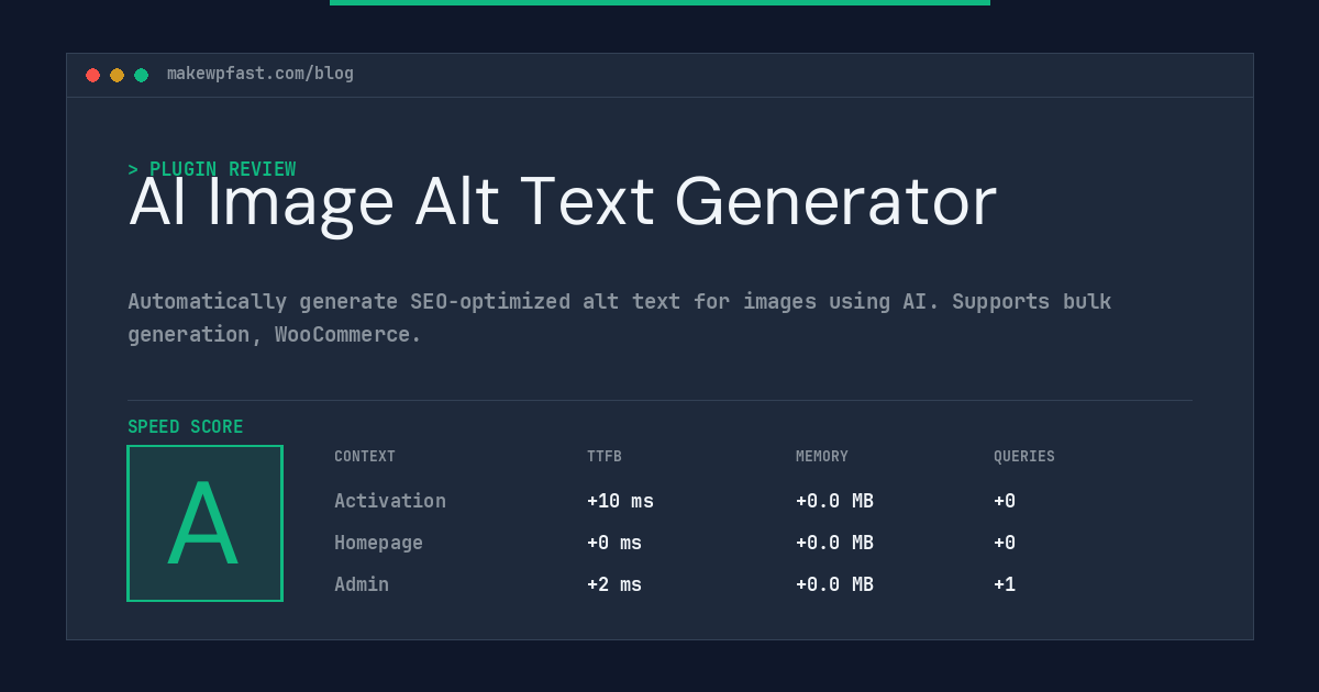 AI Image Alt Text Generator - MakeWPFast