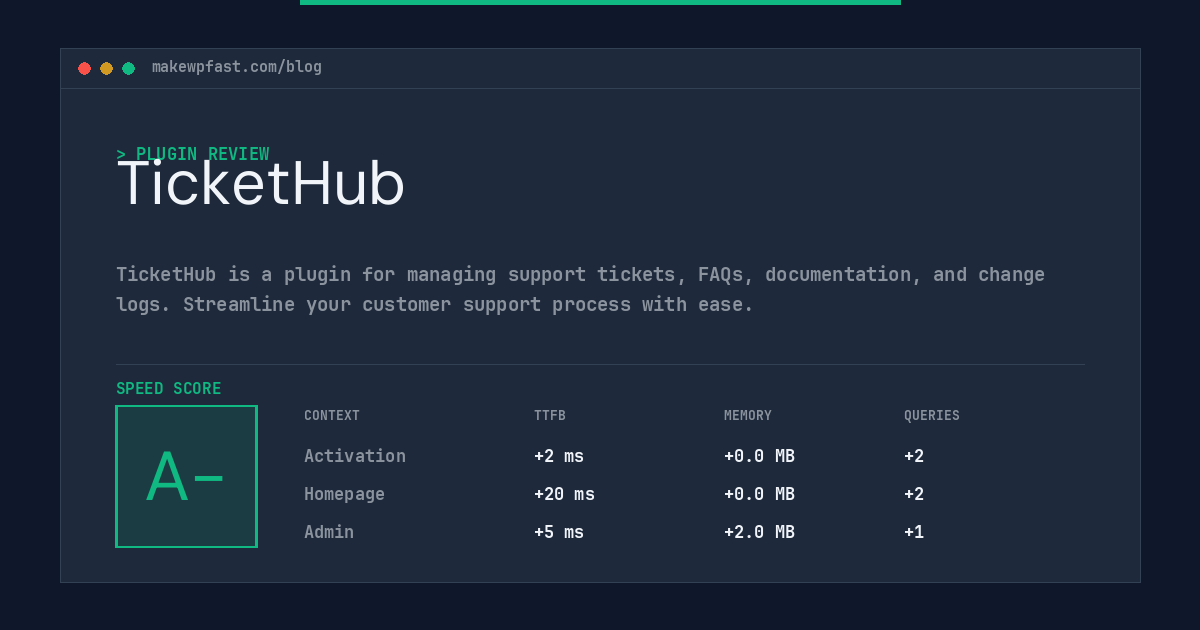 TicketHub - MakeWPFast