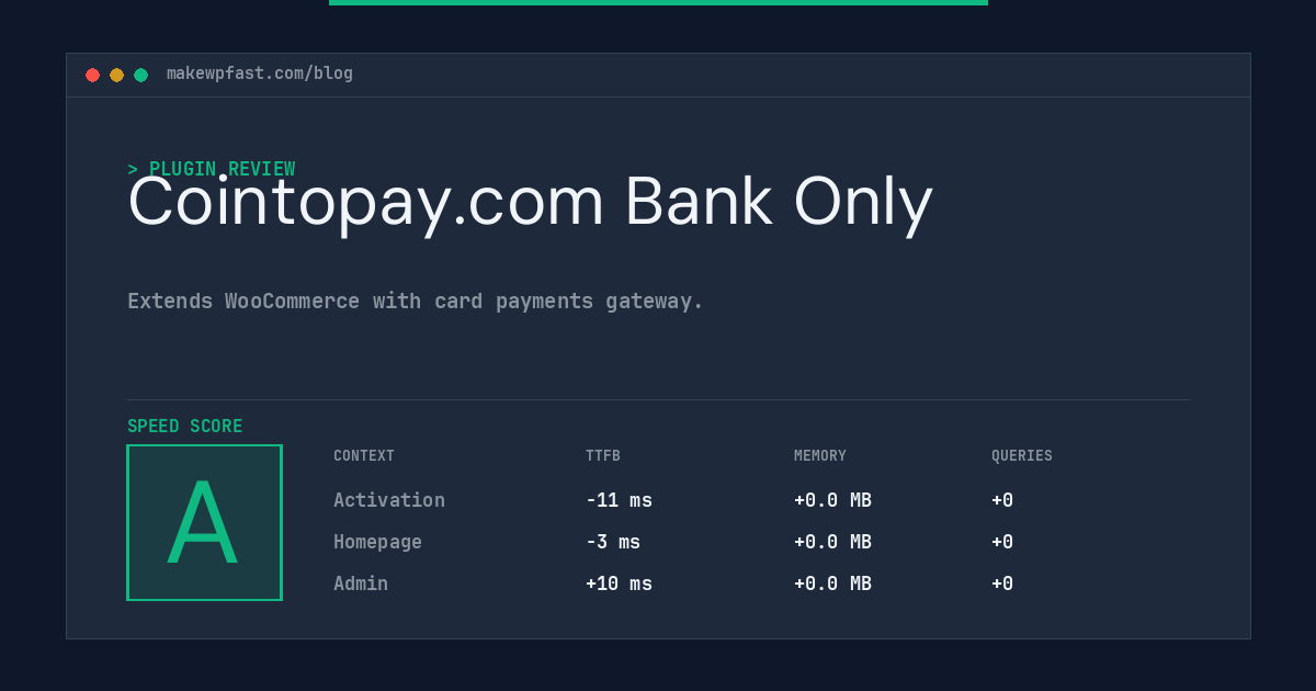 Cointopay.com Bank Only - MakeWPFast