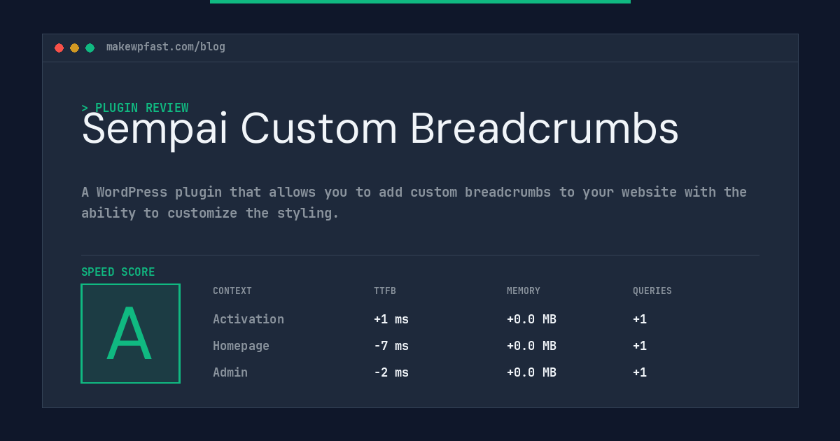 Sempai Custom Breadcrumbs - MakeWPFast