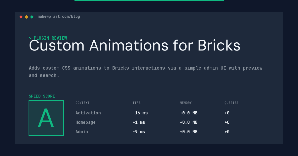 Custom Animations for Bricks - MakeWPFast