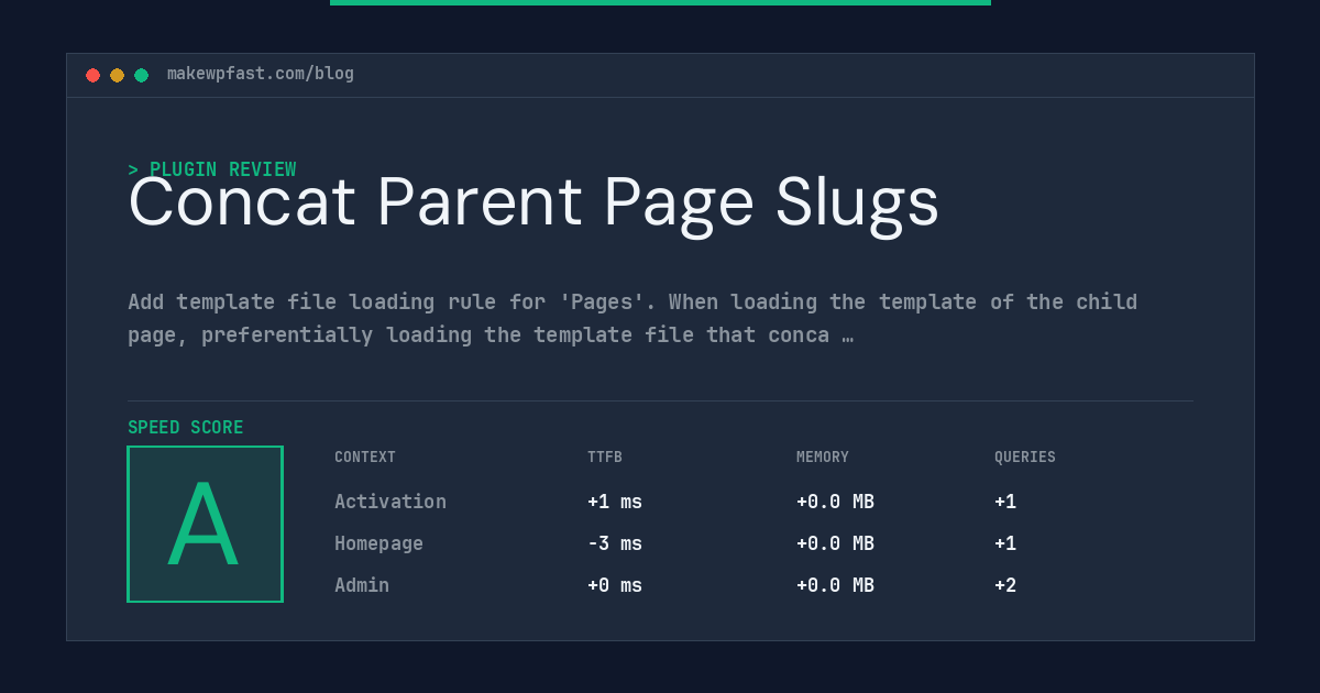 Concat Parent Page Slugs - MakeWPFast