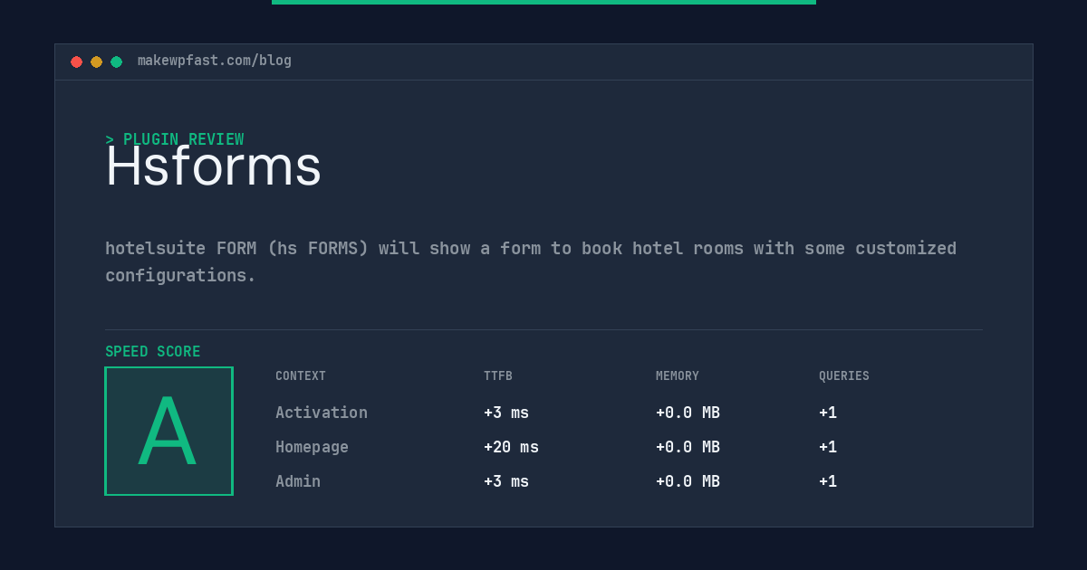 Hsforms - MakeWPFast