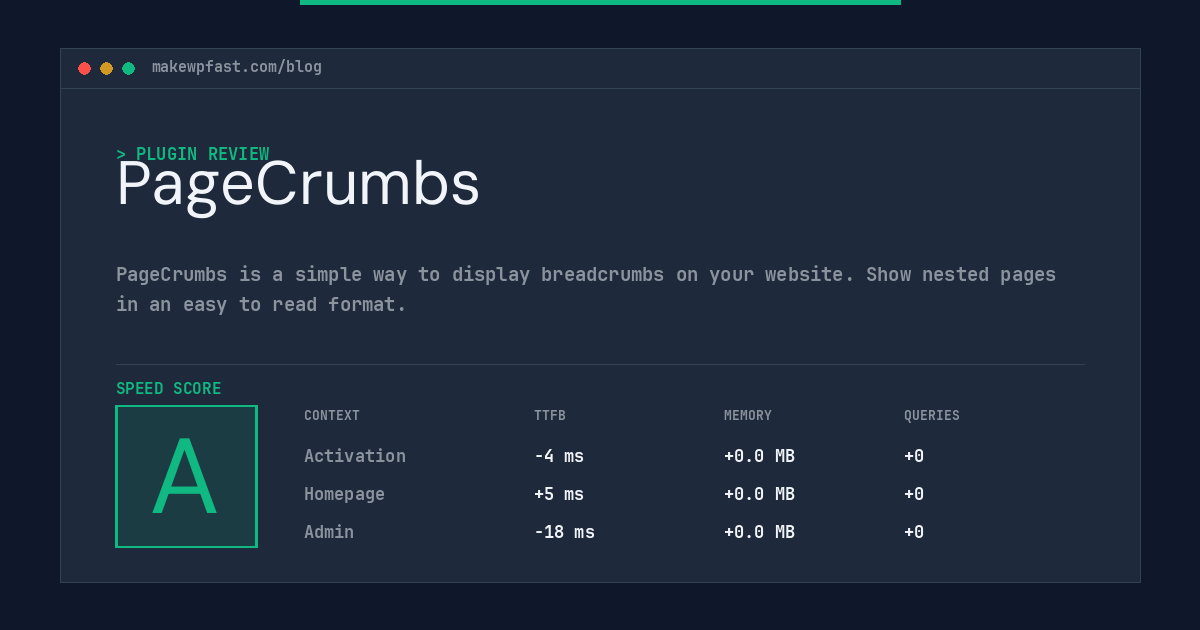 PageCrumbs - MakeWPFast