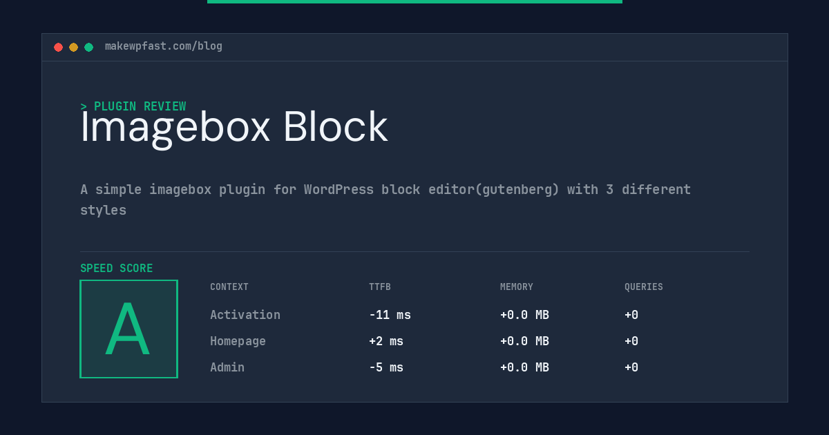 Imagebox Block - MakeWPFast
