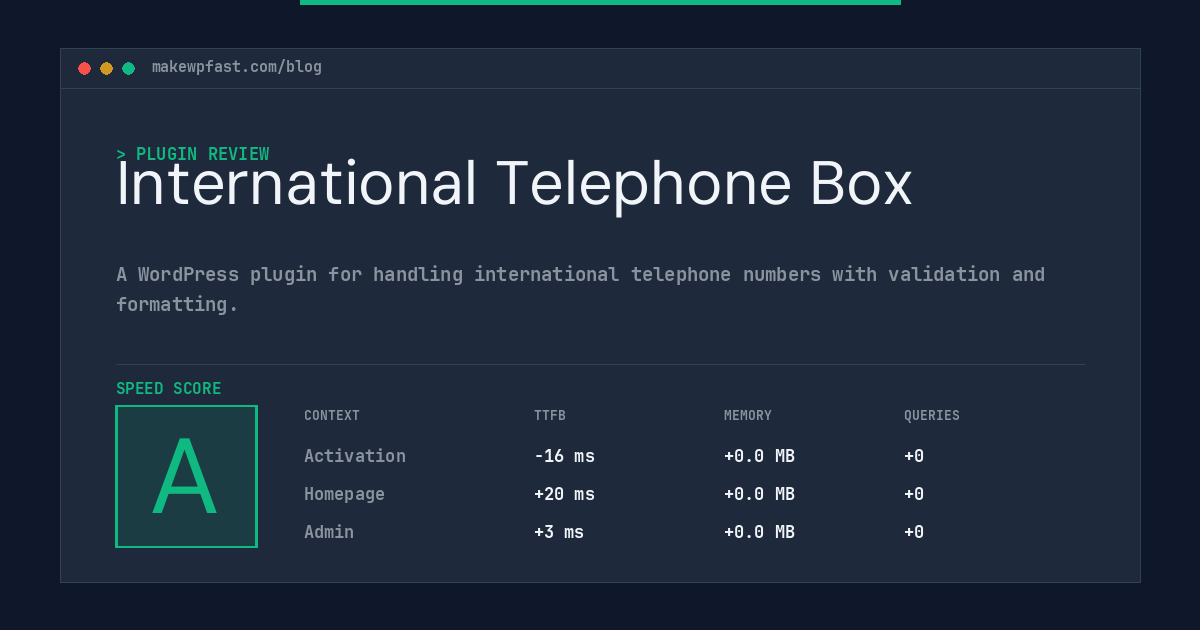 International Telephone Box - MakeWPFast