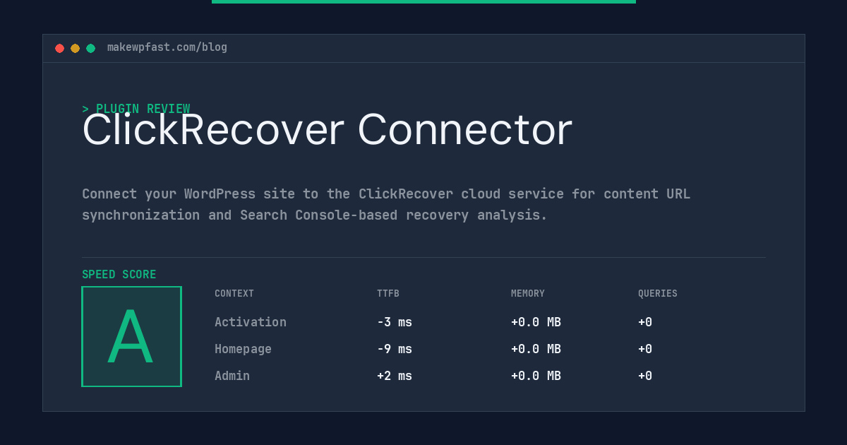 ClickRecover Connector - MakeWPFast