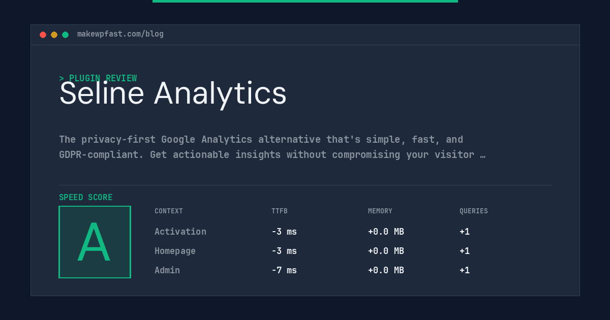 Seline Analytics - MakeWPFast