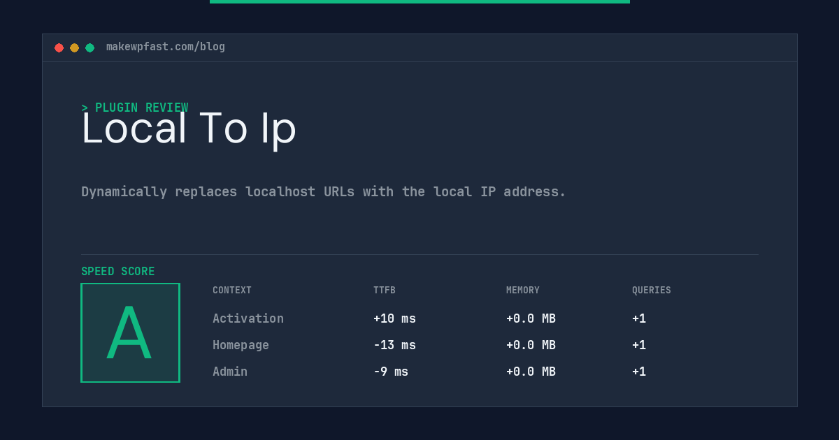 Local To Ip - MakeWPFast