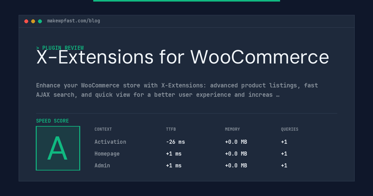 X-Extensions for WooCommerce - MakeWPFast