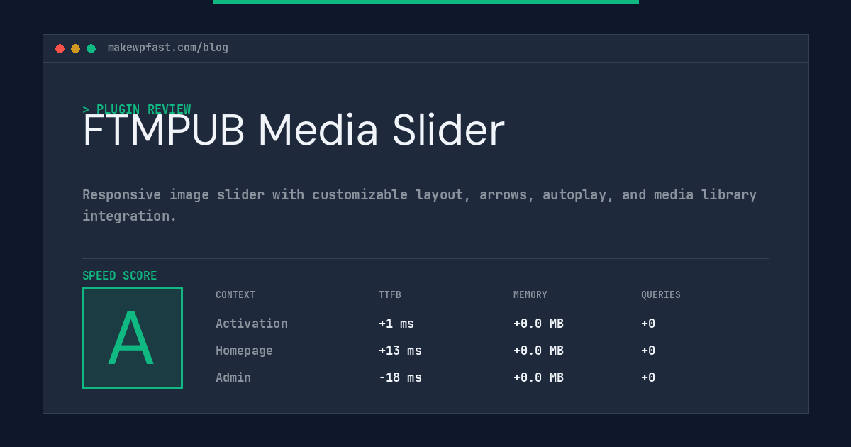 FTMPUB Media Slider - MakeWPFast