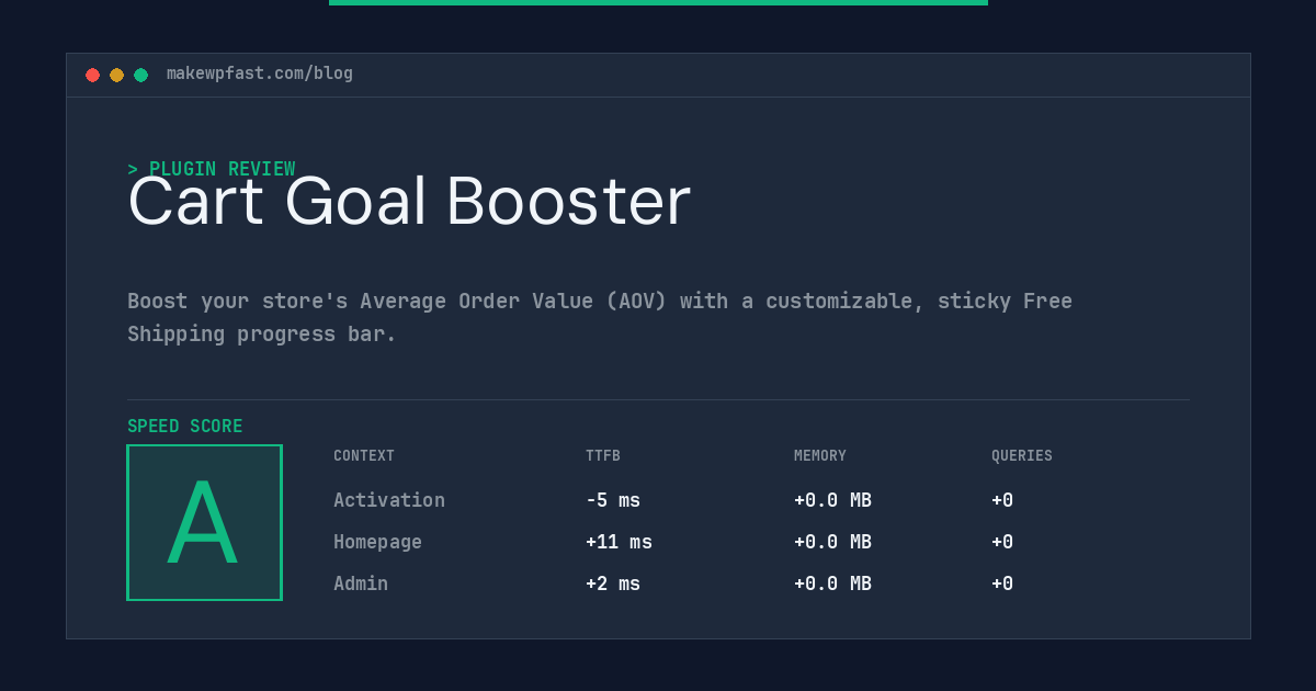 Cart Goal Booster - MakeWPFast