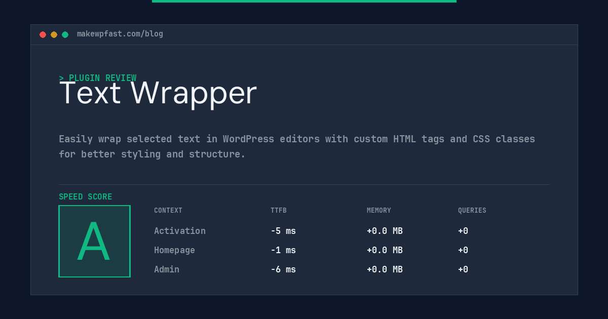 Text Wrapper - MakeWPFast