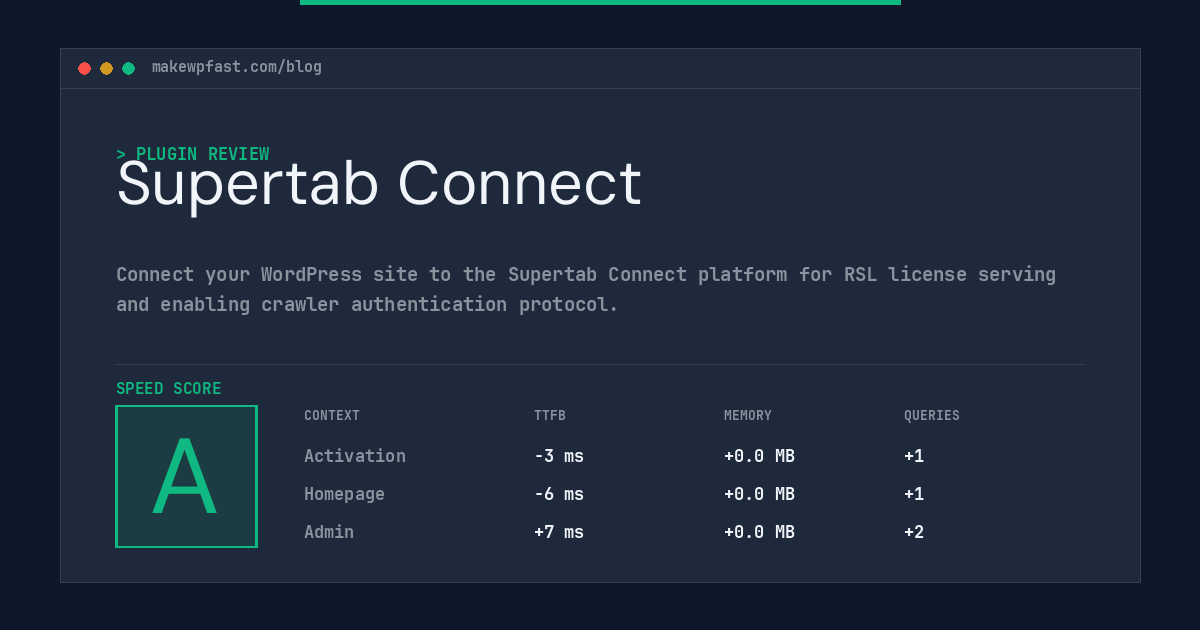 Supertab Connect - MakeWPFast
