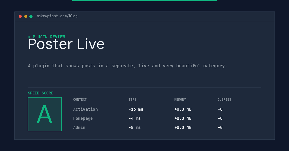 Poster Live - MakeWPFast
