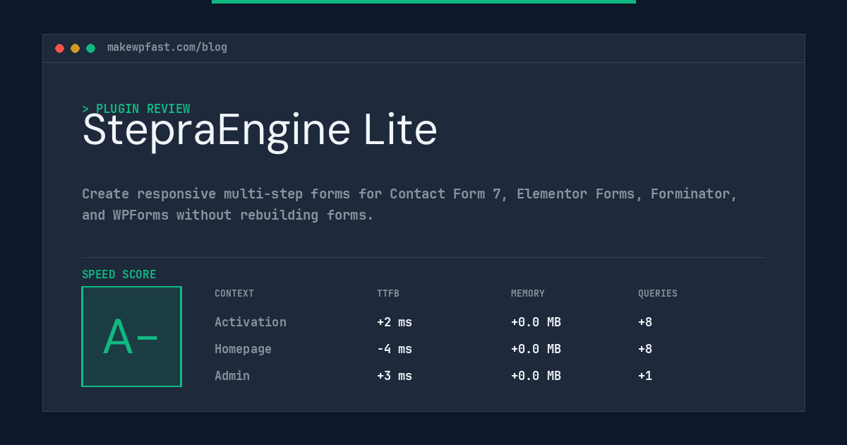 StepraEngine Lite - MakeWPFast