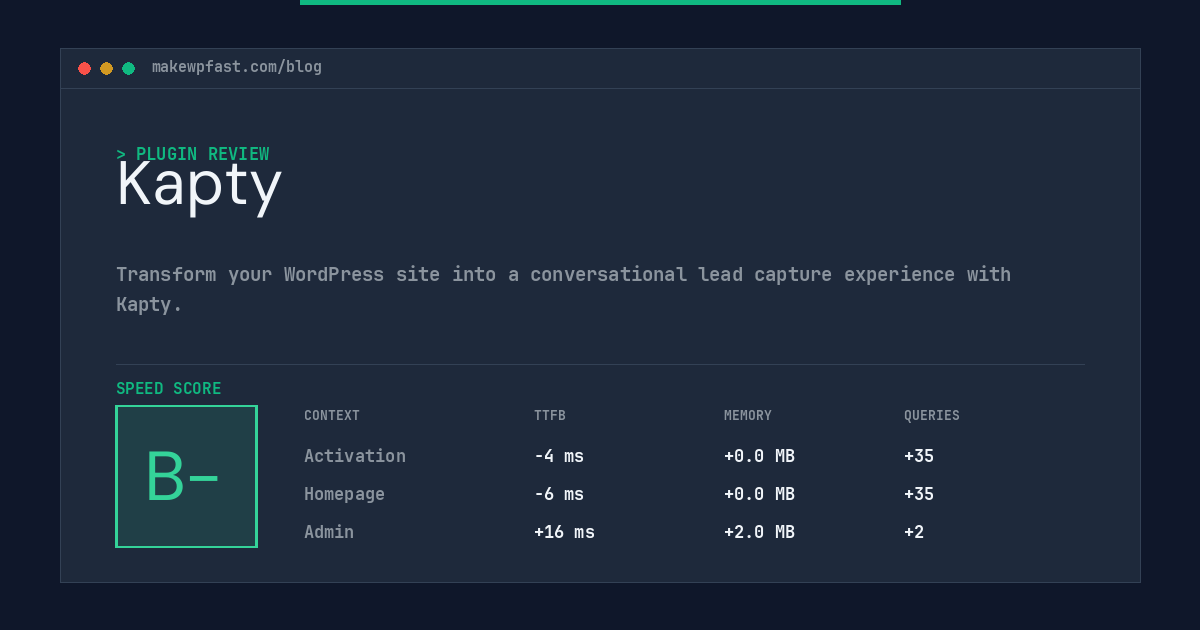 Kapty - MakeWPFast