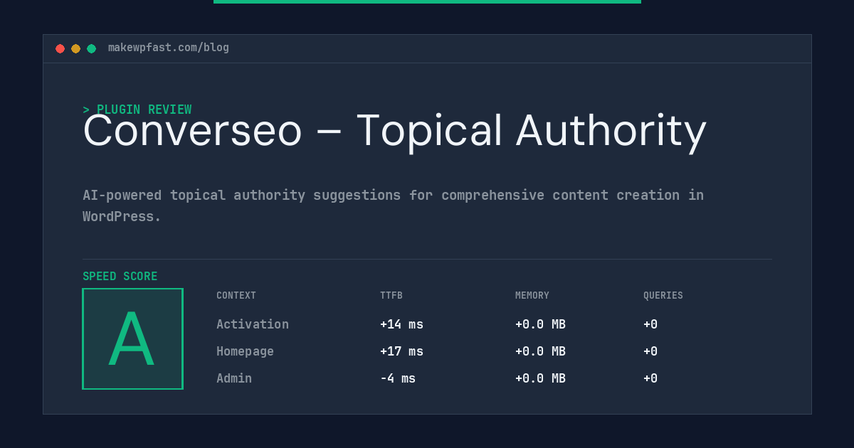 Converseo – Topical Authority - MakeWPFast