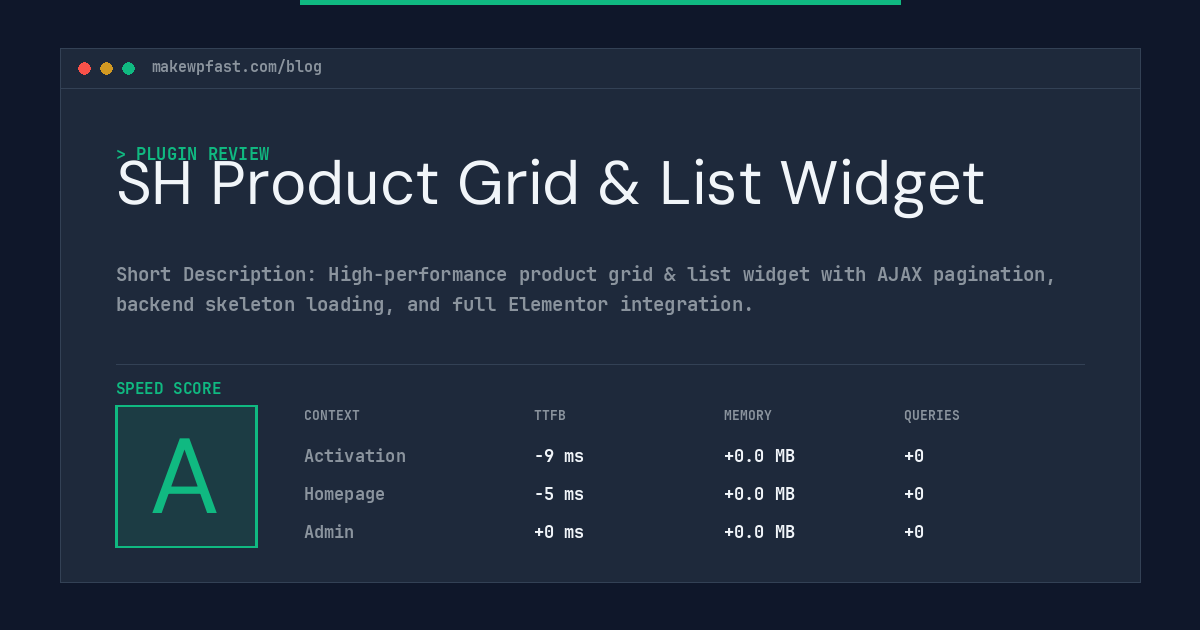 SH Product Grid & List Widget - MakeWPFast