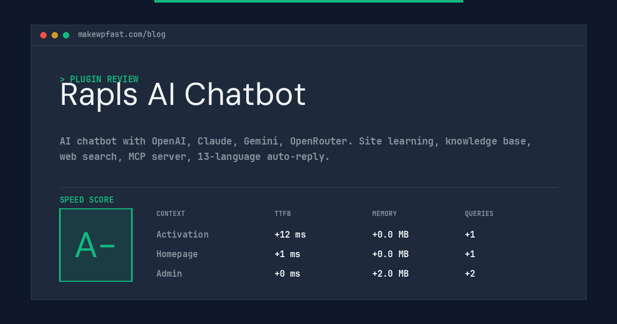 Rapls AI Chatbot - MakeWPFast