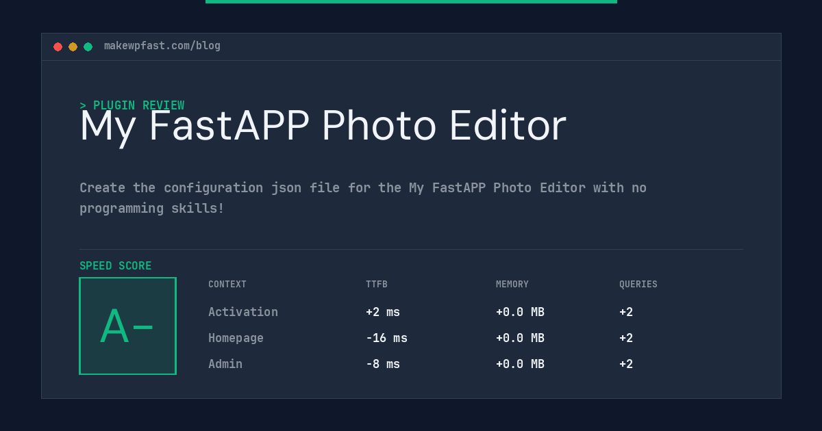 My FastAPP Photo Editor - MakeWPFast