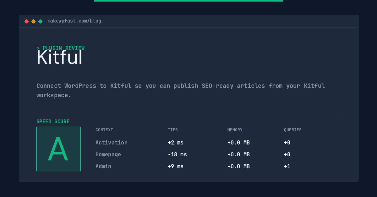 Kitful - MakeWPFast
