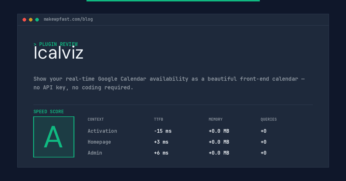 Icalviz - MakeWPFast