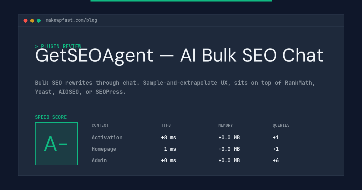 GetSEOAgent — AI Bulk SEO Chat - MakeWPFast