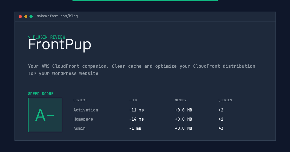 FrontPup - MakeWPFast