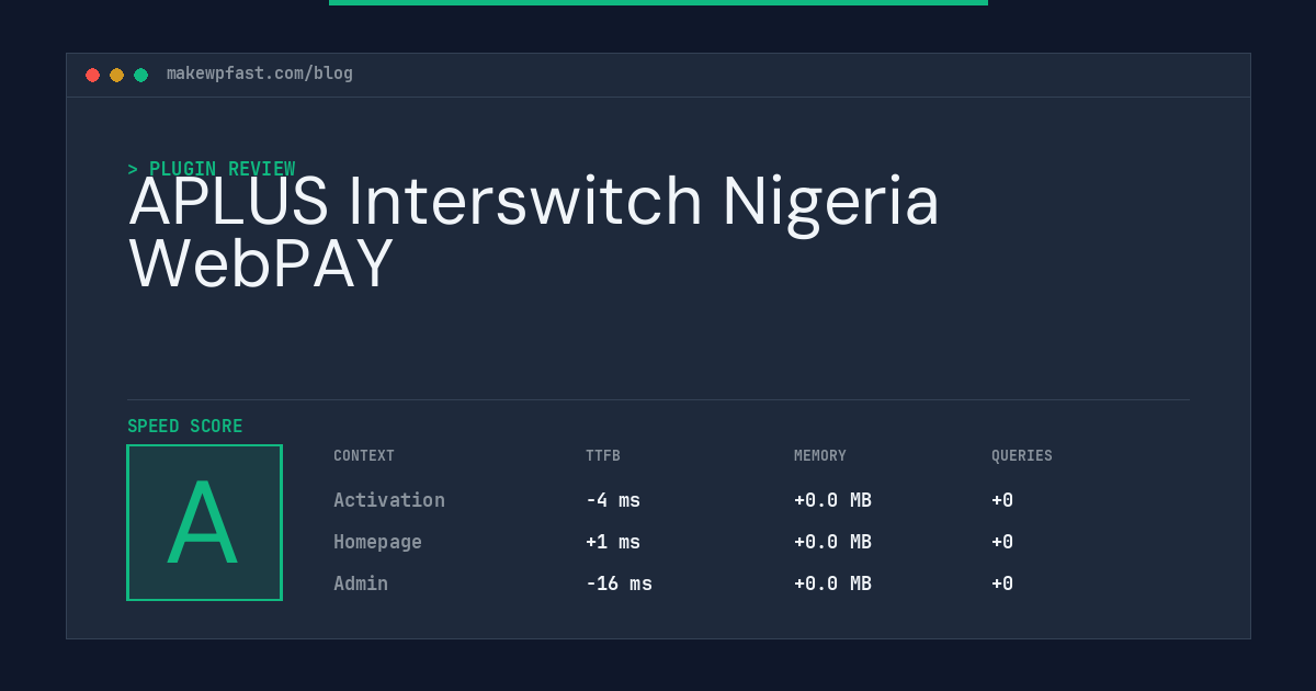 APLUS Interswitch Nigeria WebPAY - MakeWPFast