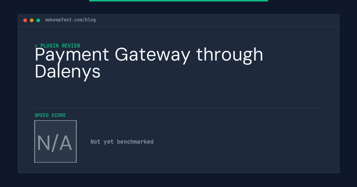 Payment Gateway through Dalenys - MakeWPFast
