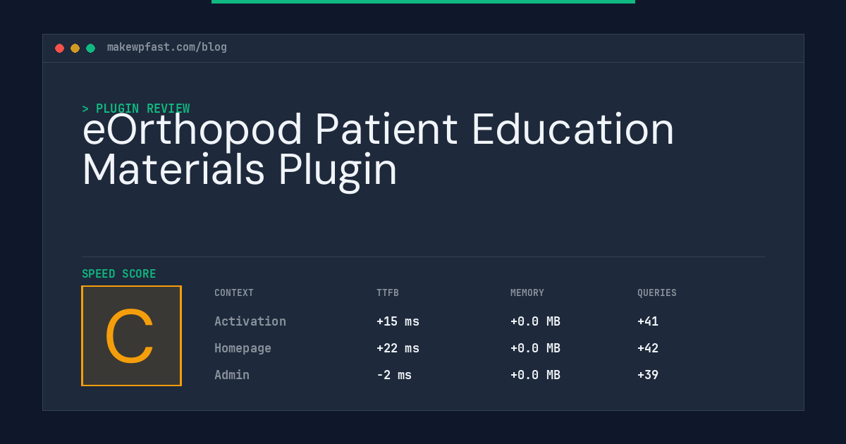 eOrthopod Patient Education Materials Plugin - MakeWPFast