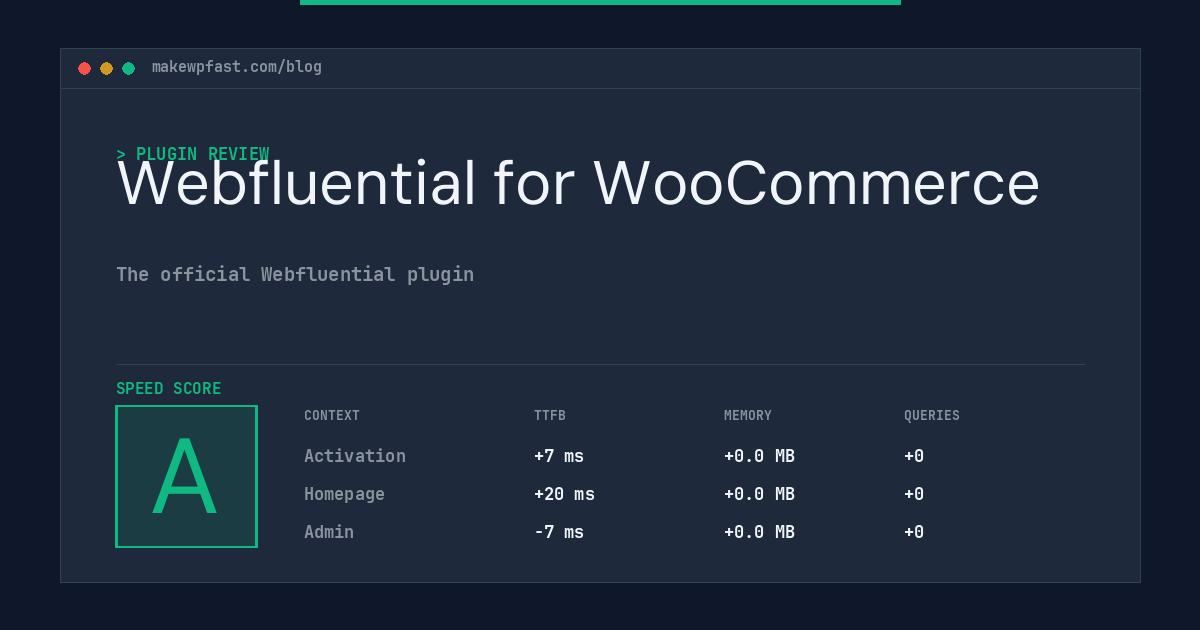 Webfluential for WooCommerce - MakeWPFast