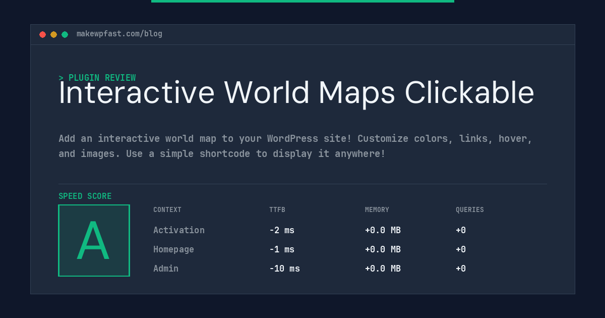 Interactive World Maps Clickable - MakeWPFast