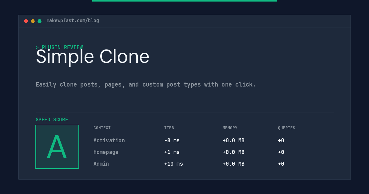 Simple Clone - MakeWPFast