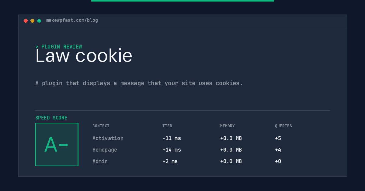 Law cookie - MakeWPFast