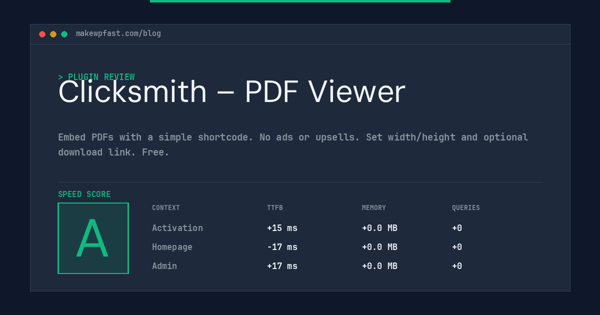 Clicksmith – PDF Viewer - MakeWPFast