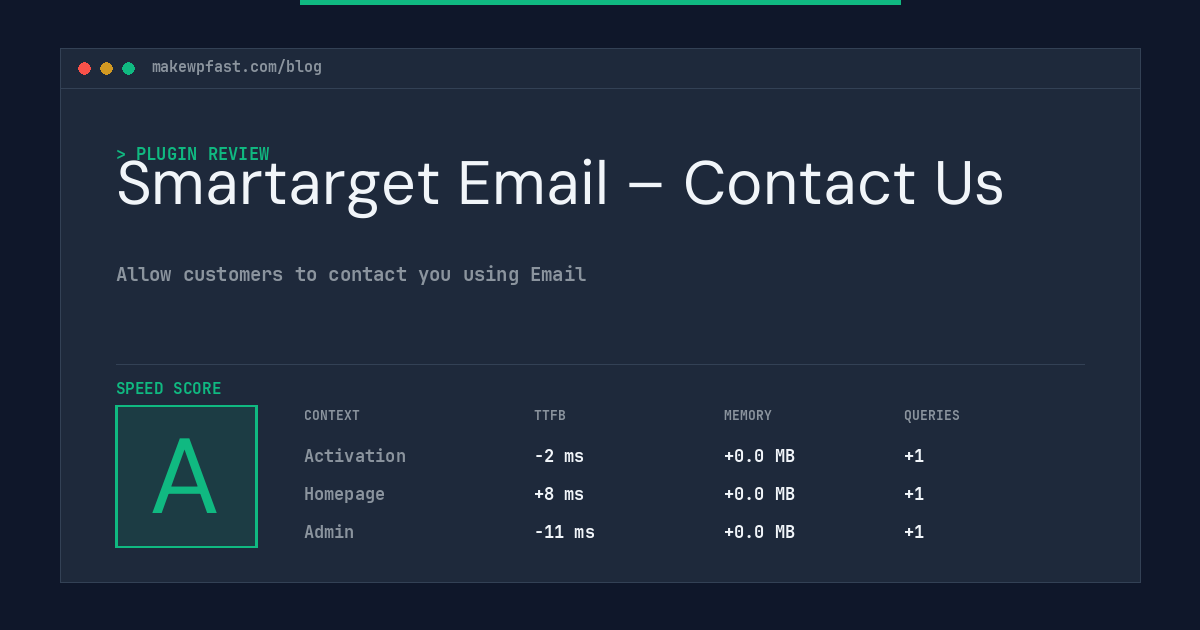Smartarget Email – Contact Us - MakeWPFast
